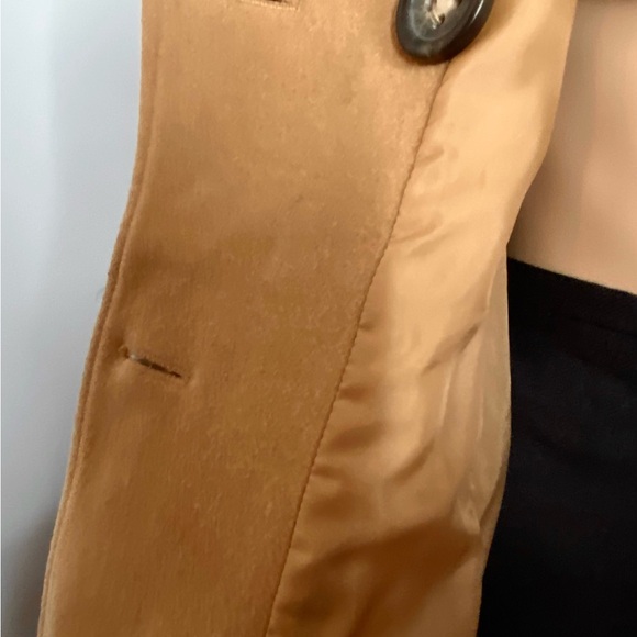 Sandra Angelozzi Women's Tan 78% Wool Belted Coat - Size 38 - Pre-Owned - Picture 10 of 15